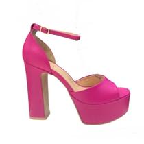 Sandália couro meia pata rosa divalesi 11713510