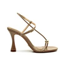 Sandália Couro Nude Salto Alto Cecconello 2795001-1