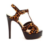 Sandália Couro Pelo Onça Plataforma Cecconello 2668001-1 Sandália Couro Pelo Onça Plataforma Cecconello 2668001-1
