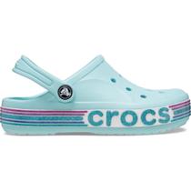 Sandália crocs bayaband rainbow glitter clog k pure water