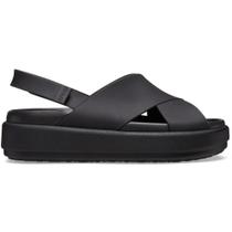 Sandália crocs brooklyn luxe cross strap black/black