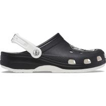 Sandália crocs classic brooklyn nets clog white/black