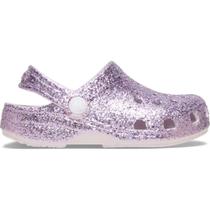 Sandália Crocs Classic Chunky Glitter Clog T Grape Ice
