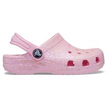 Sandália crocs classic clog glitter infantil flamingo