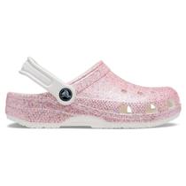 Sandália crocs classic clog glitter juvenil white/rainbow