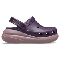Sandália crocs classic crush platform clog dark iris/multi