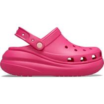 Sandália crocs classic crush platform clog dragon fruit