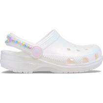 Sandália Crocs Classic Friendship Iridescent Clog K White Sandália Crocs Classic Friendship Iridescent Clog K White