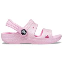 Sandália crocs classic glitter sandal infantil flamingo