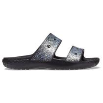 Sandália crocs classic glitter sandal k black/multi