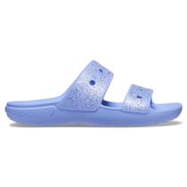 Sandália crocs classic glitter sandal k moon jelly