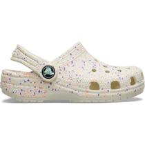 Sandália Crocs Classic Glow Paint Splatter Clog T Summit White/Multi