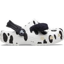 Sandália crocs classic i am dalmatian clog t white/black