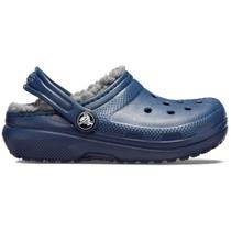 Sandália crocs classic lined clog infantil navy/charcoal