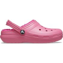 Sandália crocs classic lined k hyper pink