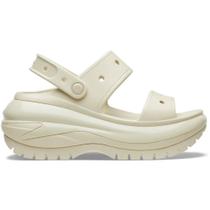 Sandália crocs classic mega crush plataform sandal bone Sandália crocs classic mega crush plataform sandal bone