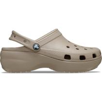 Sandália Crocs Classic Platform Clog TAUPE