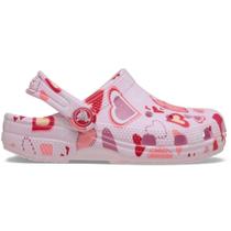 Sandália Crocs Classic Valentines Day Clog T Pink Milk/Hearts