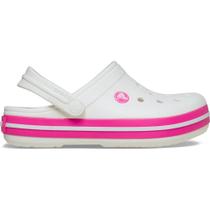 Sandália Crocs Crocband Clog K WHITE/PINK CRUSH