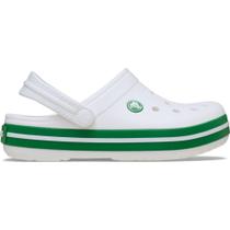 Sandália Crocs Crocband Clog T WHITE/GREEN IVY