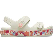 Sandália Crocs Crocband Cruiser Glow Confetti Band Sandal K Summit White/Guava