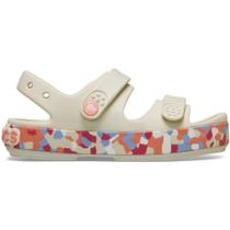 Sandália Crocs Crocband Cruiser Glow Confetti Band Sandal T Summit White/Guava