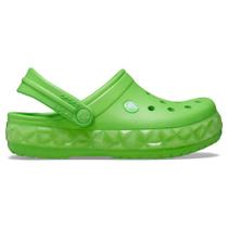Sandália crocs crocband geometric glow band clog t green slime Sandália crocs crocband geometric glow band clog t green slime