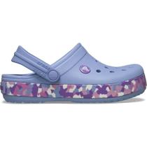 Sandália Crocs Crocband Glow Confetti Band Clog K Blue Haze/Multi