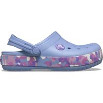 Sandália Crocs Crocband Glow Confetti Band Clog T Blue Haze/Multi