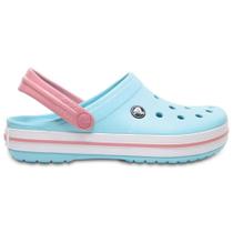 Sandália crocs crocband ice blue/white