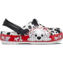 Sandália crocs fun lab 101 dalmatians clog infantil white