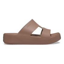 Sandália crocs getaway platform h-strap latte