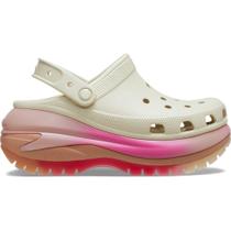 Sandália crocs mega crush colordip clog bone/multi Sandália crocs mega crush colordip clog bone/multi