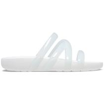 Sandália crocs splash glossy strappy sandal white
