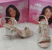 Sandália Dakota Dueto Metal três tiras-