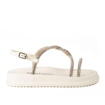 Sandália Dakota Flatform Branca Com Brilhos Y6246 Off White - OFF WHITE Sandália Dakota Flatform Branca Com Brilhos Y6246 Off White - OFF WHITE