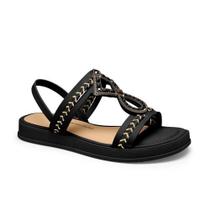 Sandalia Dakota Flatform Pedras Feminina PRETO