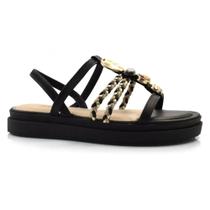 Sandália Dakota Plataforma Flatform Com Pedraria Confortável FemininaY7635 (65616)