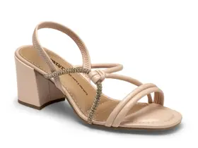 Sandália Dakota Salto Bloco com Tiras Strass Brilhante Y9961