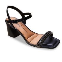 Sandália Dakota Salto Bloco Grosso Y9764 Festa Strass Preto
