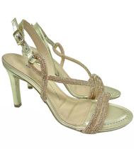 Sandália Dakota Strass Salto Fino Feminina - Dourado