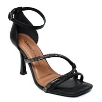 Sandália Dakota Strass Salto Fino Feminina - Preto