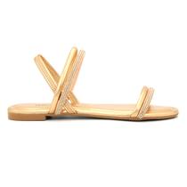 Sandalia Dakota Y6972 Rasteira Baixa Brilho Elastico Confortavel