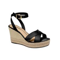 Sandália Dakota Y8261 Salto Anabela Granola Fashion - Preta