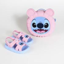 Sandália de Bebê Azul Stitch Disney Puff Bag Grendene Kids