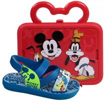Sandália de Bebê Disney Maleta Divertida Grendene Kids Mickey 22998