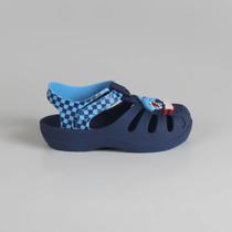 Sandália De Bebê Hot Whells Grendene Kids 23299 Azul Escuro Sandália De Bebê Hot Whells Grendene Kids 23299 Azul Escuro