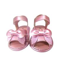 Sandalia de Bebe Infantil Menina Laço Rosa Manozinhos Baby Ref.S063