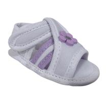 Sandália de Bebê Modelo Ari Flor Infantil Menina Baby Anjo