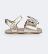 Sandalia de bebe pampili nana com laço e strass - 122076